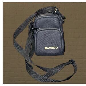 Ambico P-2000 Camera Case Bag Shoulder Strap Belt Loop Pockets Portable Black